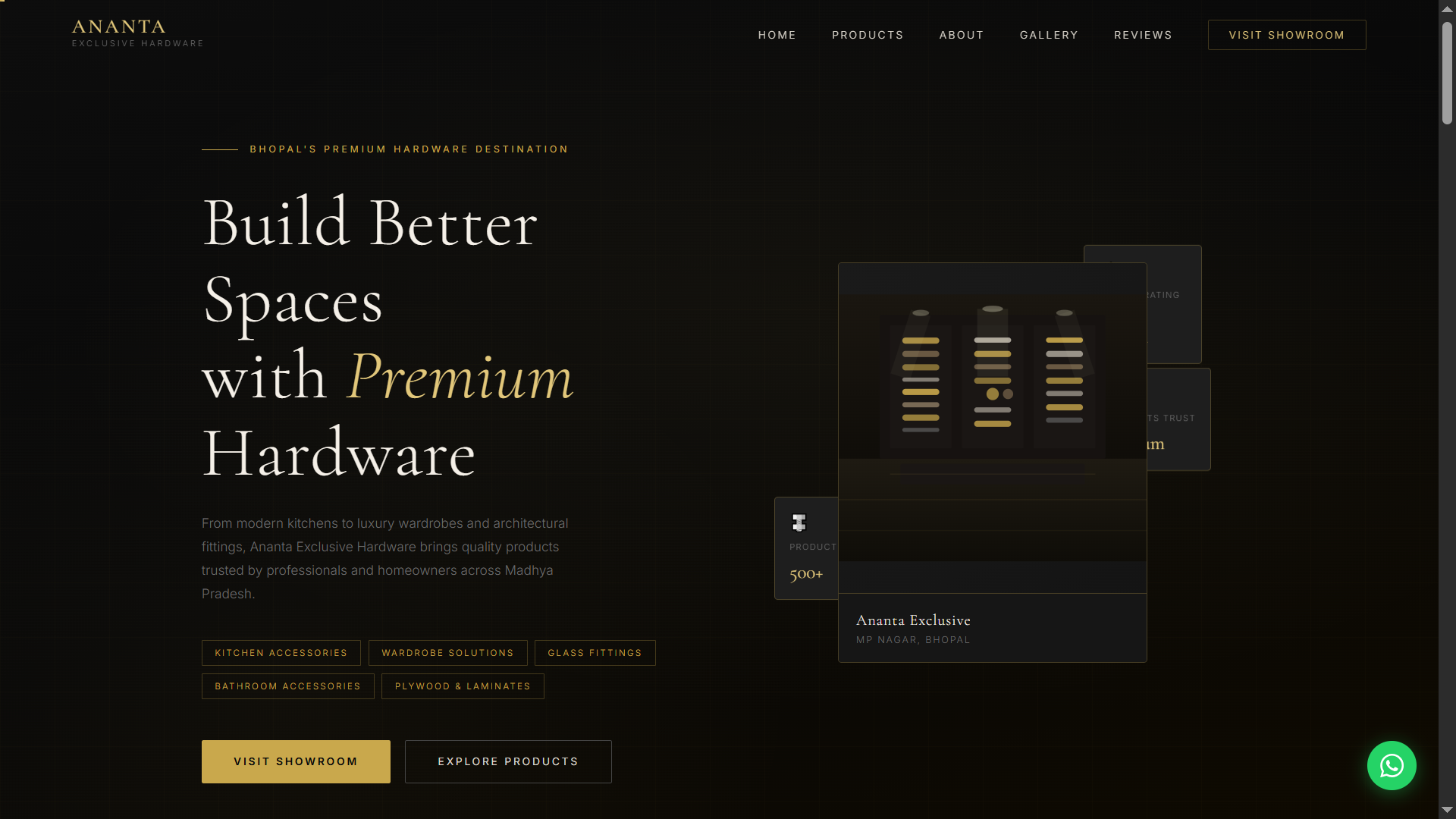Ananta Hardware website