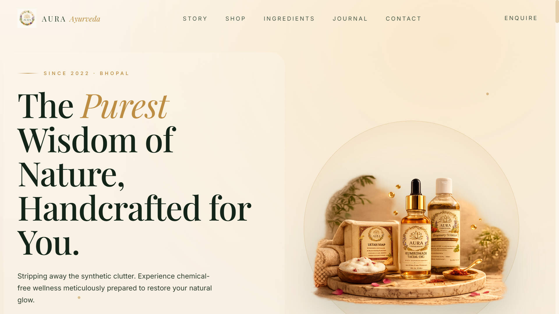 Aura Herbals website