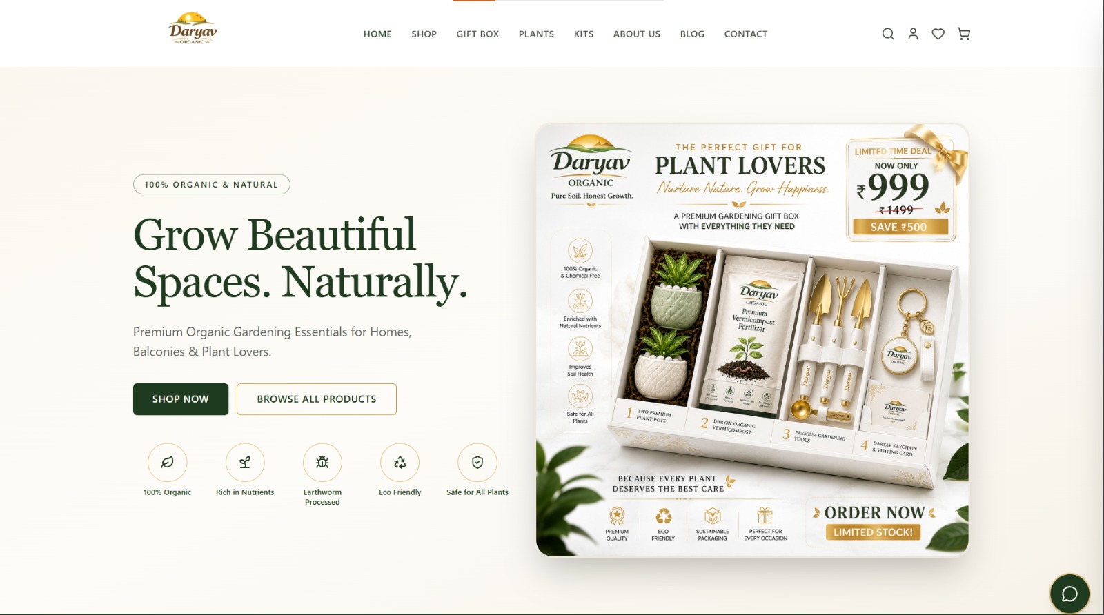 Daryav Organic website
